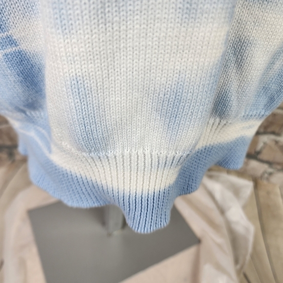 Anthropologie Short Sleeve Crew Neck Pullover Sweater Tie Dye  Blue Size Medium - Picture 7 of 10